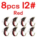 8pcs red size 12