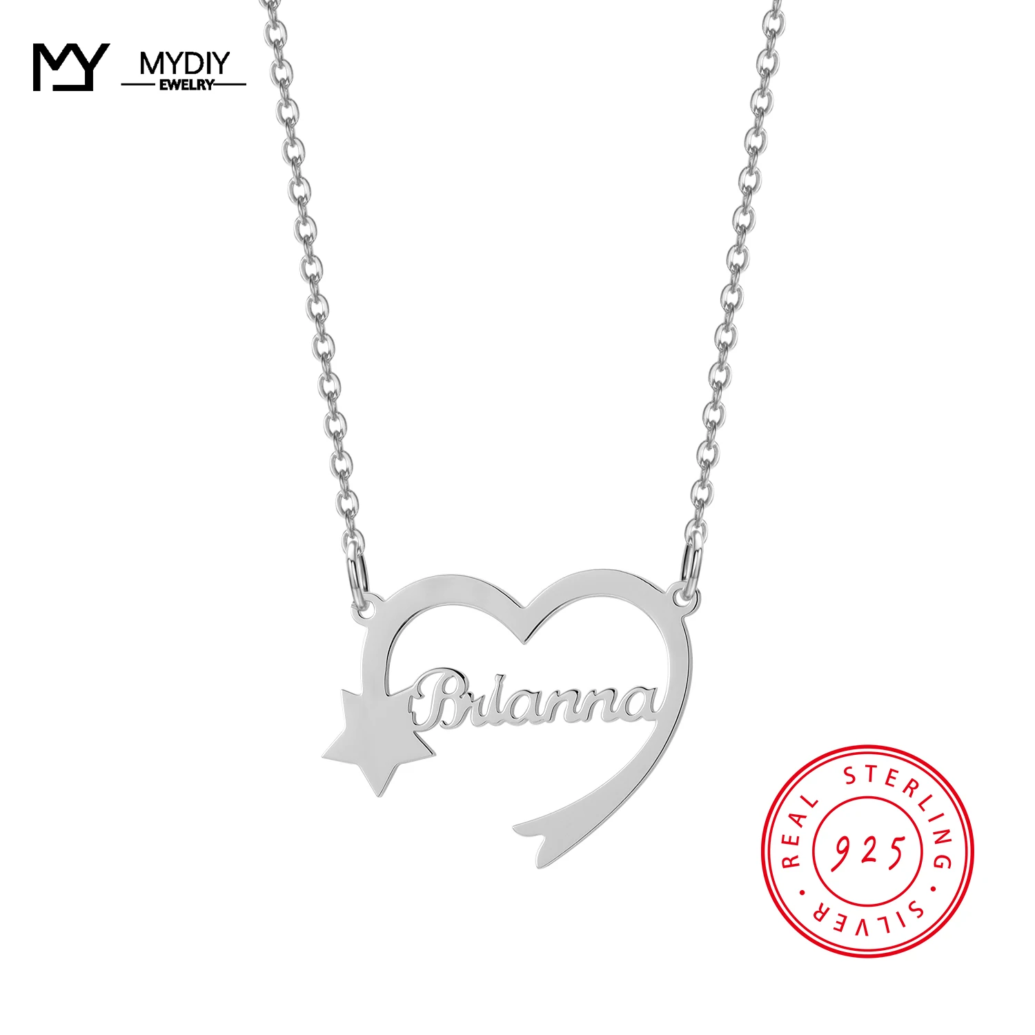 Custom Name Necklace 925 Sterling Silver Charms for Jewelry  Personalised Naamketting  Initial Necklace Cadenas Mujer