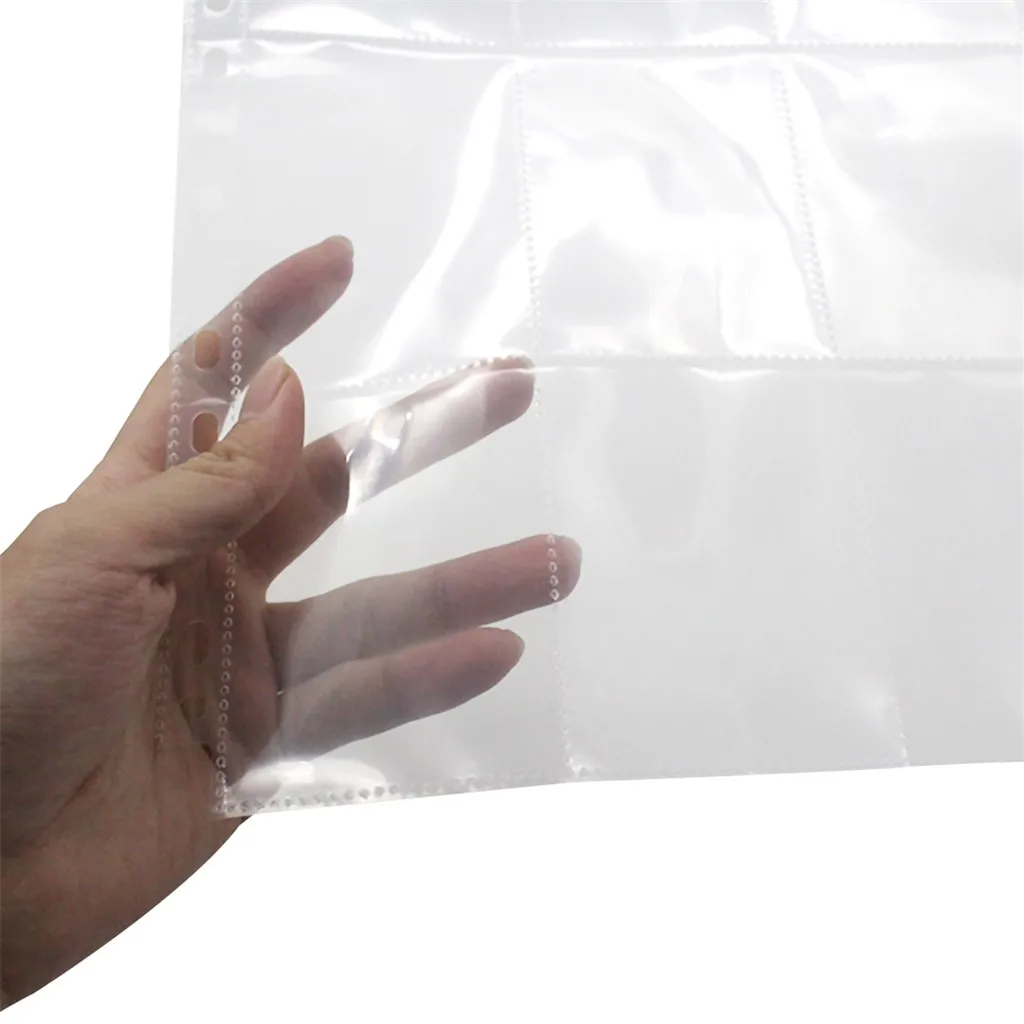 GoldOars 50 Pagine Raccoglitore Carte con 450 Tasche Buste Trasparenti 11 Fori per Trading Card Sleeves Collector Album
