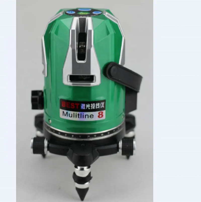 High precision 8 line green Beam 4V 4H Self-leveling laser level