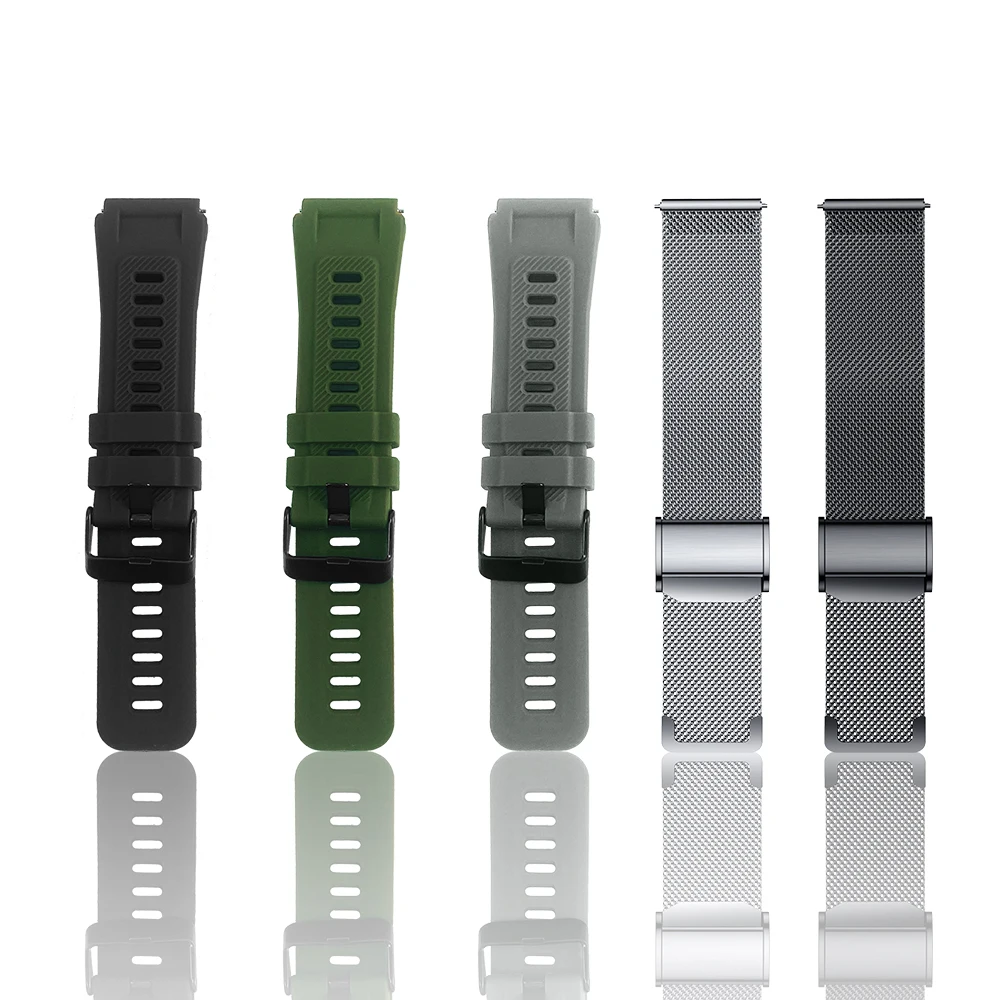 Pulseira para k22 relógio inteligente banda senhoras freqüência cardíaca pressão arterial esporte relógio masculino à prova dwaterproof água de pulso smartwatch metal silicone