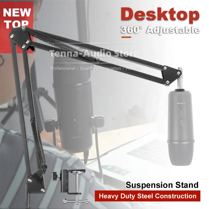 Desktop Suspension Scissor Mic Boom Arm For BOYA PM700 BY-PM700 BY PM 700 SP Microphone Stand Table Desk Top Holder Mount Clamp