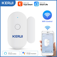 KERUI Tuya Smart Home WiFi Door Sensor Alarm Window Open Closed Detectors Magnetic Switch APP Alert Car Garden Security System