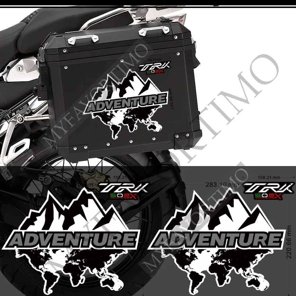 Trunk Luggage Cases Adventure Motorcycle Top Side Box Panniers Aluminium Stickers Decal For Benelli TRK502X TRK 502X 520 X