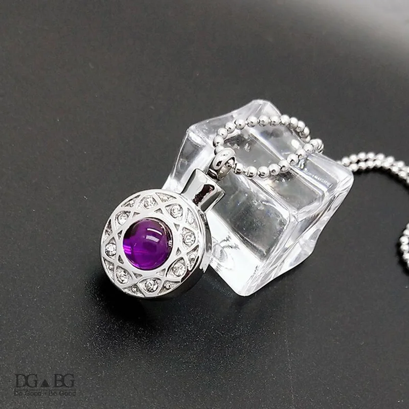 Small Animal Urn Opal pendant Fashion Female Elegant Jewelry Memorial Loved Pet Dog Cat Bird Ashes Holder Openable Locket