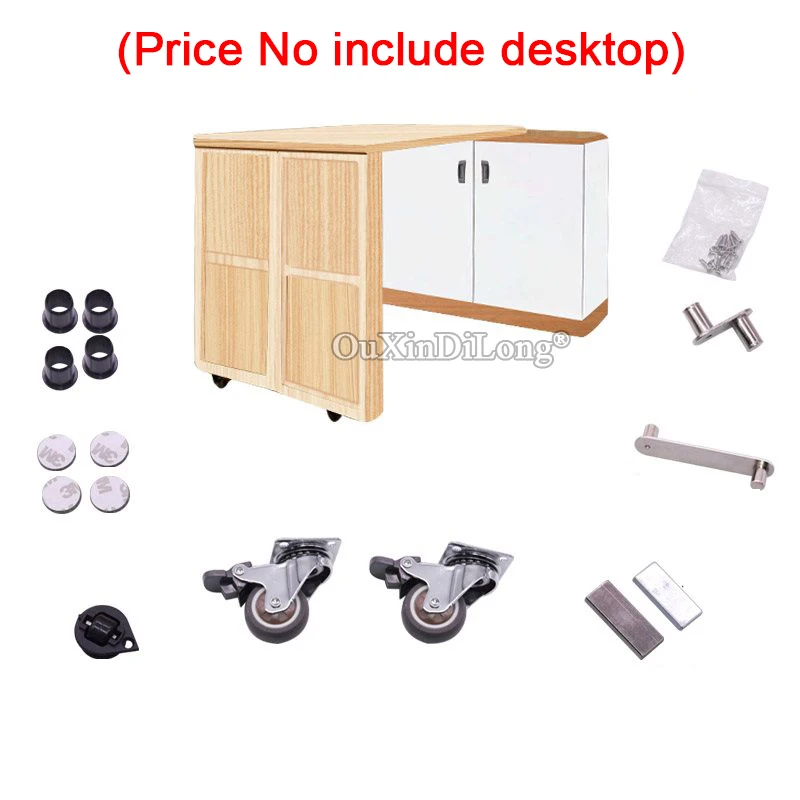 1PCS Multifunctional Furniture Folding Rotating Table Stowable Folding Desk Save Space Furniture Dining Table Hardware GF252