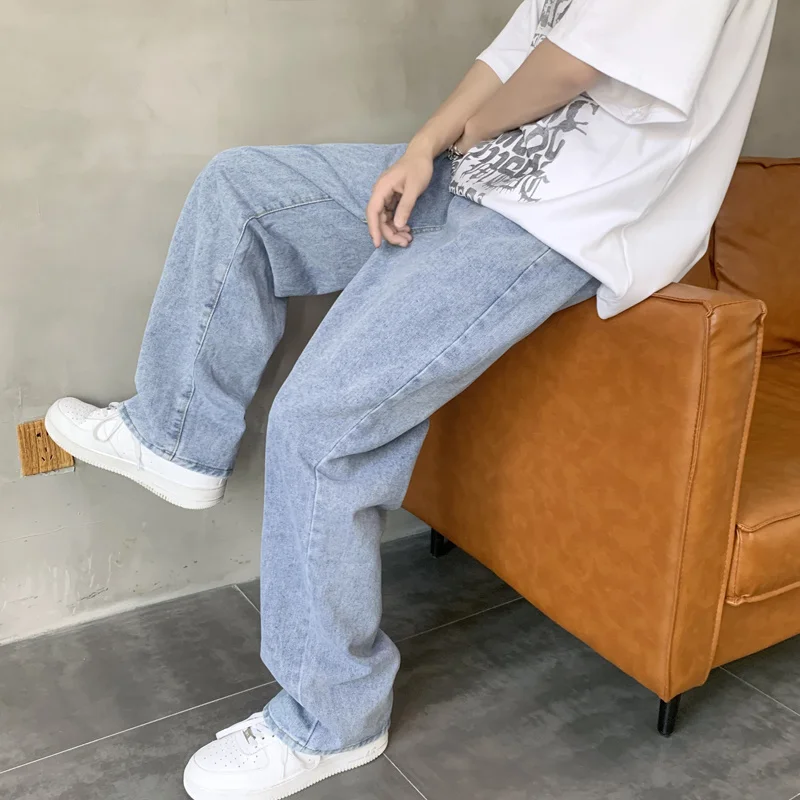 Sommer dünne männer jeans männer mode berühmte marke vielseitig lose gerade Sommer hosen kleidung streetwear hiphop denim Heißer Verkauf