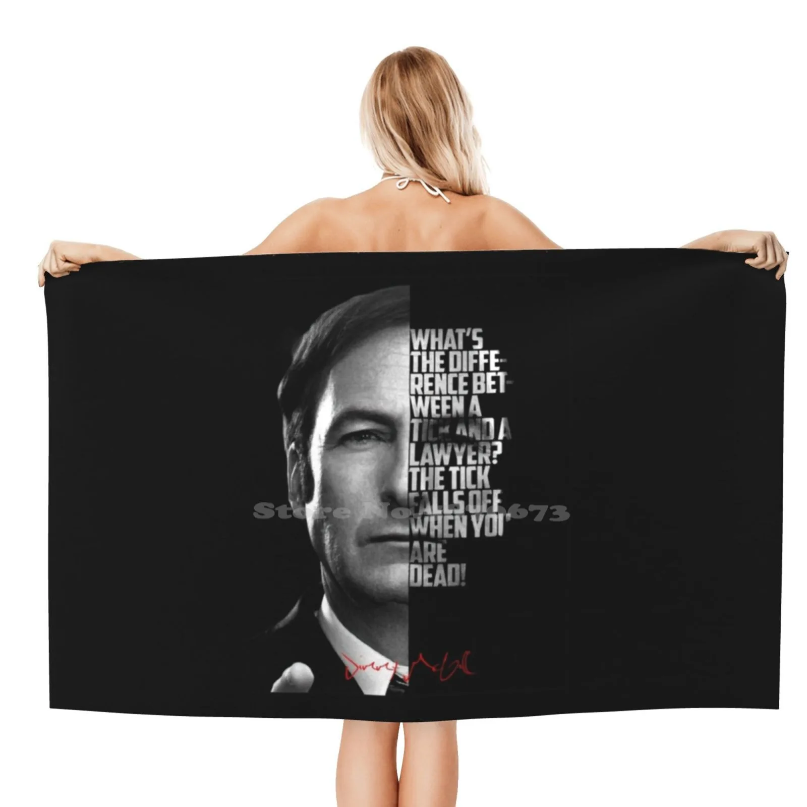 Black And White Jimmy Mcgill Saul Goodman Better Call Saul Quote. Large Bath Towel Beach Towel Sunscreen Blanket Bryan Cranston