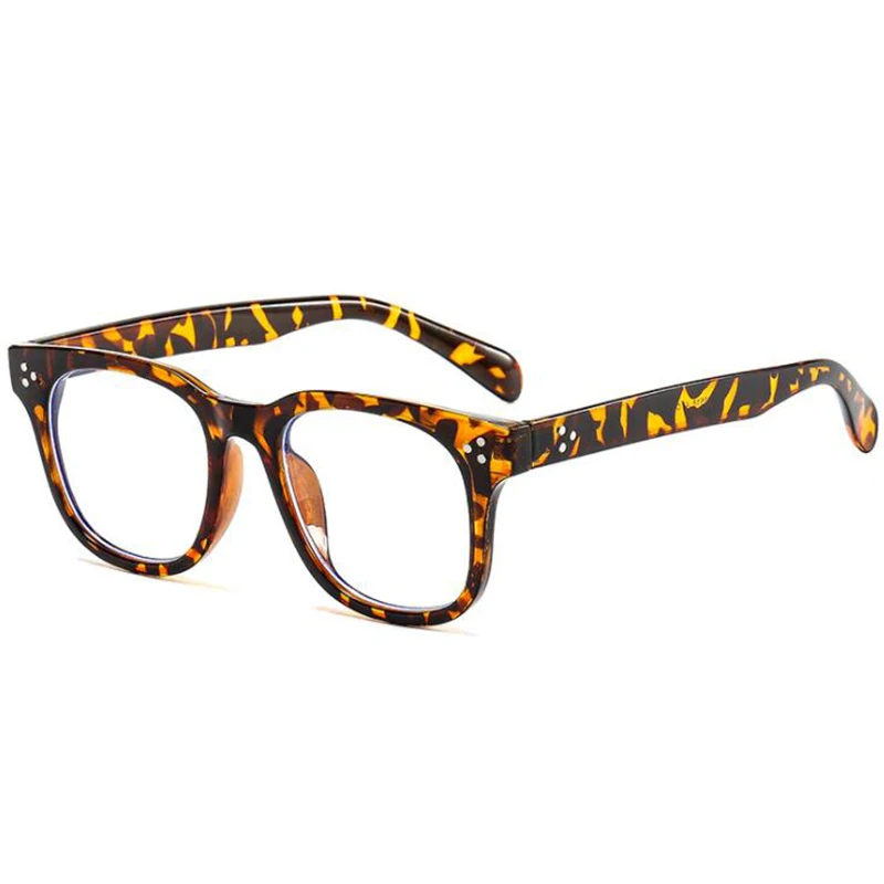 -1 -1.5 -2 -2.5 -3 -3.5 -4 -4.5 -5.0 -5.5 -6.0 Classic Rivets Myopia Glasses With Degree Women Men Black Leopard Frame Glasses