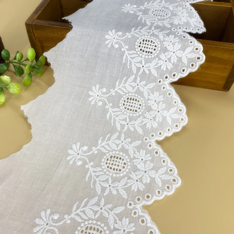 Cotton embroidery lace skirt hem accessories clothing diy handmade Lolita clothes decorative fabric width 13 cm