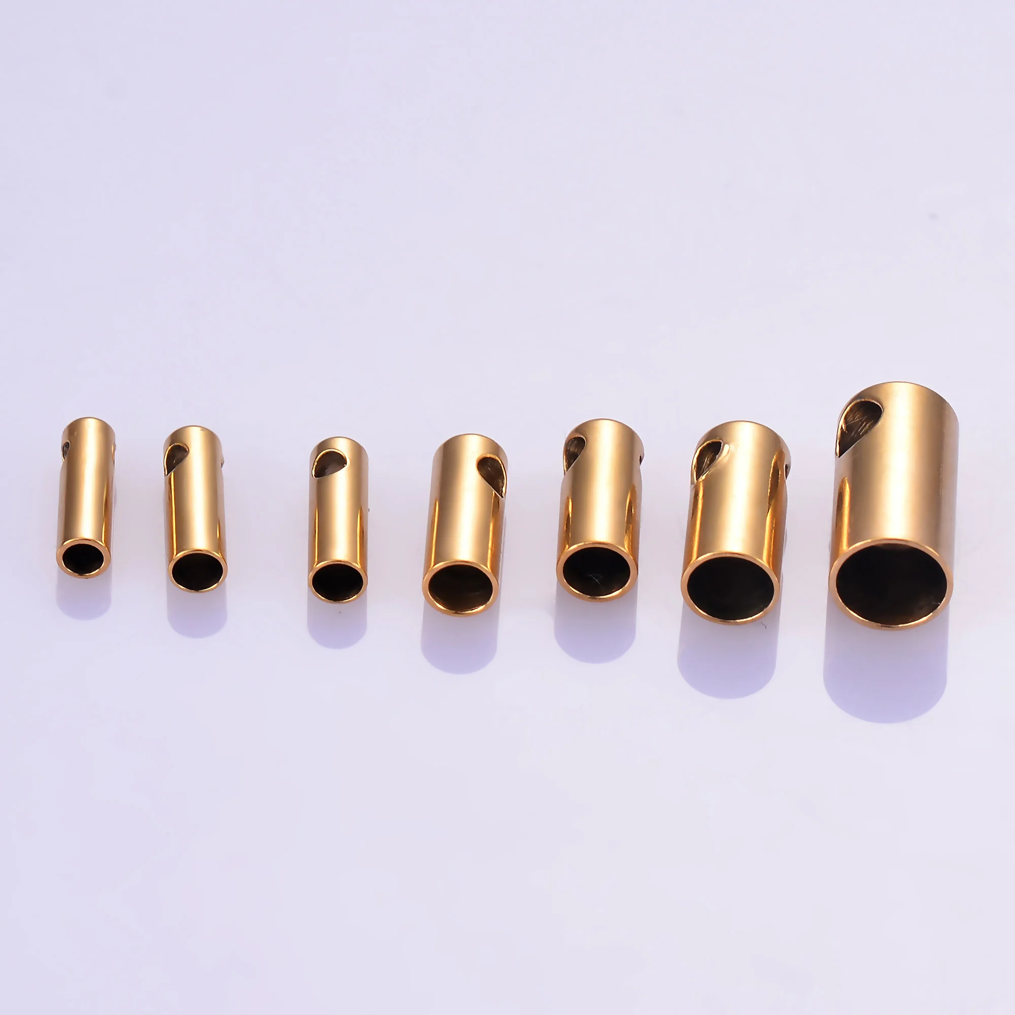 1mm-4mm 20 pezzi fermagli in acciaio inossidabile ganci cavi tappi terminali cavo per gioielli che fanno collana braccialetto risultati di gioielli
