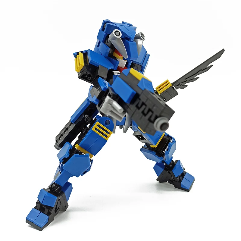 333Pcs Designer Mecha Warrior Building Blocks Toys For Children Armor Robots Anime Figure Model 17cm Action Figure Block Dolls