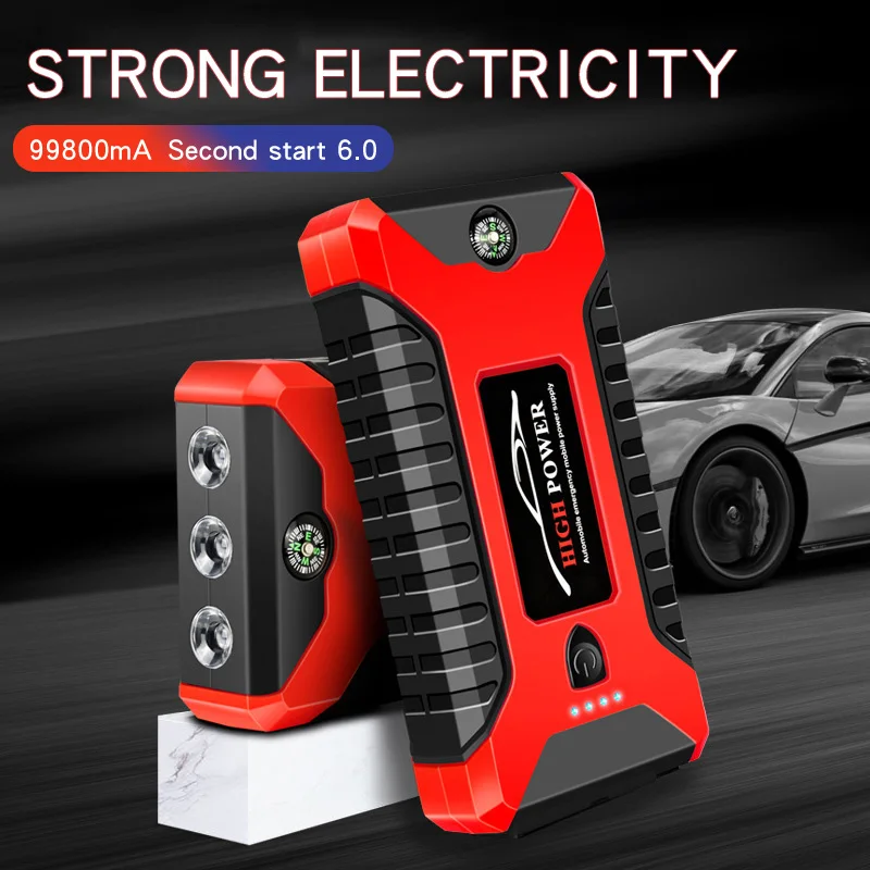 89800mAh Car Jump Starter 12V 4USB 600A Portable Car Battery Booster Charger Booster Power Bank Starting Device Car Starter