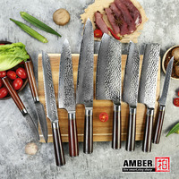 AMBER New Arrival Kitchen Knives 67 Layers VG10 Damascus Knife Professional Japanese Chef Utility Knife Sandal Wood Handle