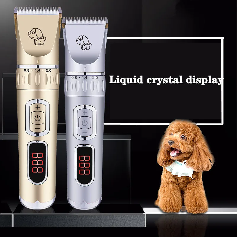 Liquid Crystal Display pet electric hair clippers dog Shaver Cat teddy dog professional push hair