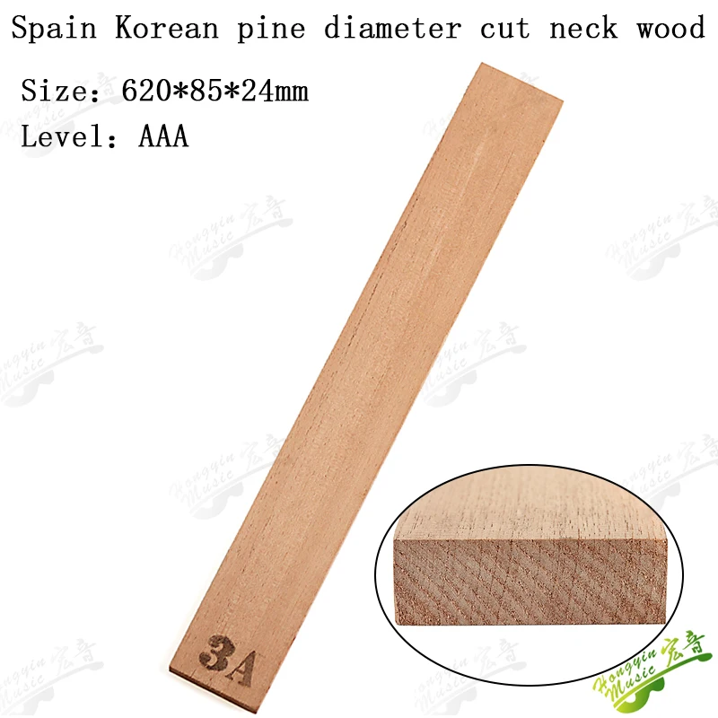 620*85*24mm Spain Korean pine diameter cut neck wood electric bass neck head and handle Guitar Accessories