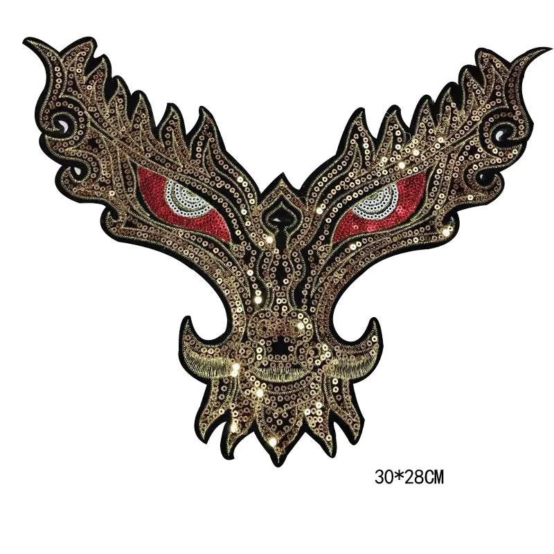 Embroidery Dragon Head Patches For Clothing Sew On Sticker Patches Sewing Accessories Clothes Jeans Decoration Punk Bike Style