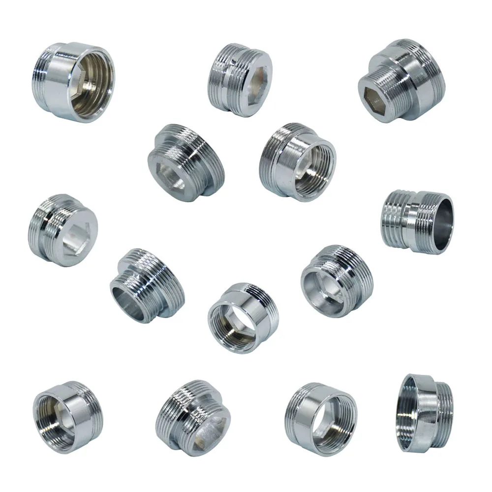 Brass Silver M16 M18 M24 M28 To 1/2 Male Threaded Connector For Faucet Conversion Connector Repair Garden Tap Fittings 1Pcs