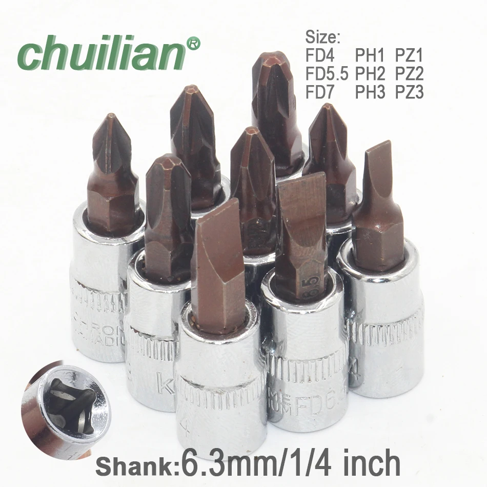 

1Pcs Pozidriv Screwdriver Bit Phillips Screwdriver Bits 1/4 Inch Drive Socket Hand Tools PZ1 PZ2 PZ3 PH1 PH2 PH3