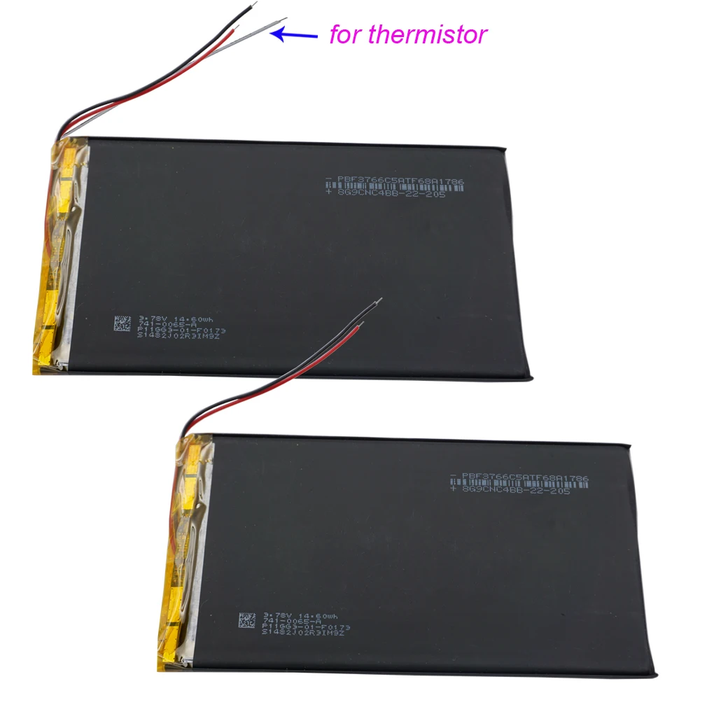 3.7V 4000 mAh 14.8Wh Rechargeable Polymer Li LiPo Battery 3766125 Thermistor 3 Wires For MID Portable Power Bank DVD Tablet PC