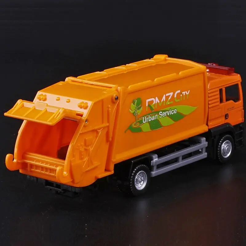 Camión de basura mezclador de cemento de motor de fuego RMZ city 1:64 modelo de coche de aleación simulación exquisita fundición y vehículos de juguete regalo de Navidad