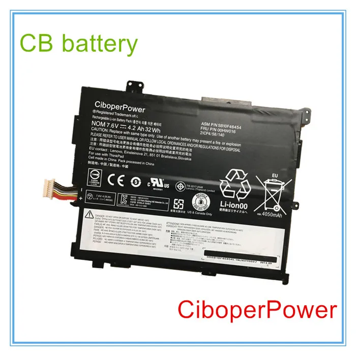 Original quality Laptop battery for 7.5V 32Wh 00HW016 00HW017 Laptop Battery For 10 2nd 20E3 20E4