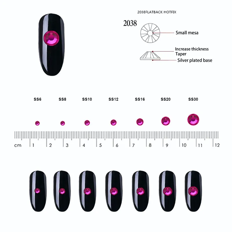 QIAO SS6-SS30 Glitzernde violette Kristall-Strasssteine, flache Rückseite, Strass-Nageldiamanten, lose Glitzersteine zum Aufkleben für Bastelarbeiten – Detail 3