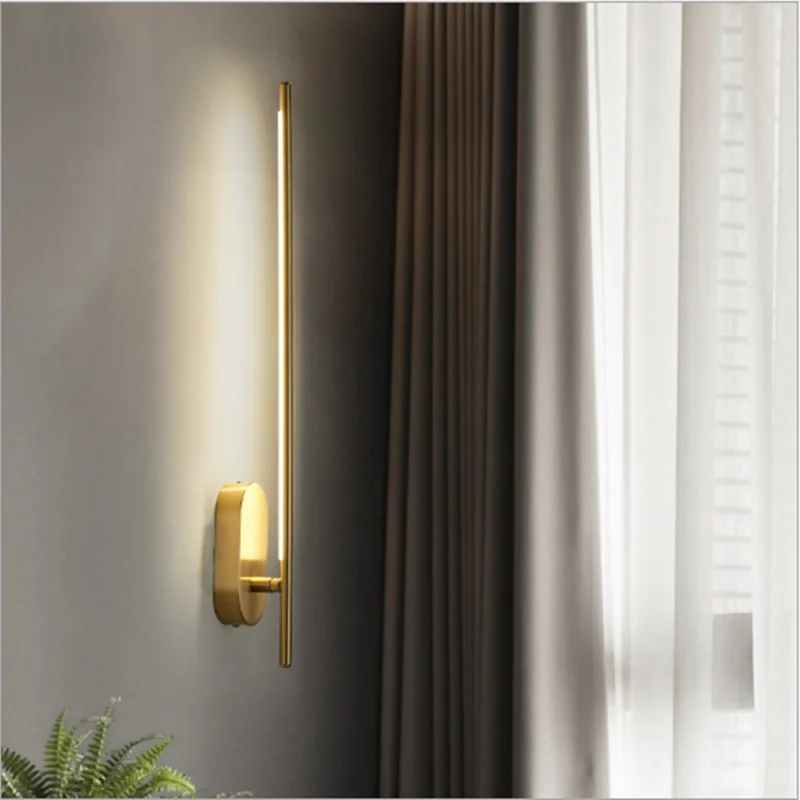 

Nordic minimalist wall lamp Corridor Post-Modern long arm lamp Bedroom Bedside Decor Led Living Room Stair corner wall light