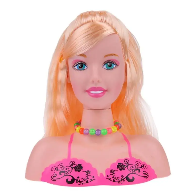 Fun Half Body Makeup Hairstyle Doll Mannequin Head Pretend Play Toys For Children Princess Dressing Learning Beautiful Girls Toy