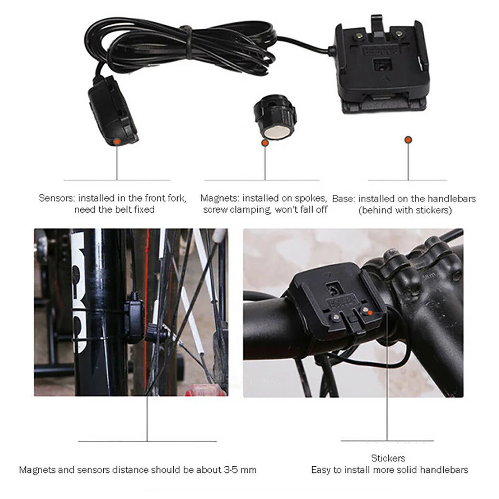 Display LCD tachimetro ciclismo ABS contachilometri digitale per bici contachilometri per bicicletta tachimetro per moto accessori per ciclismo