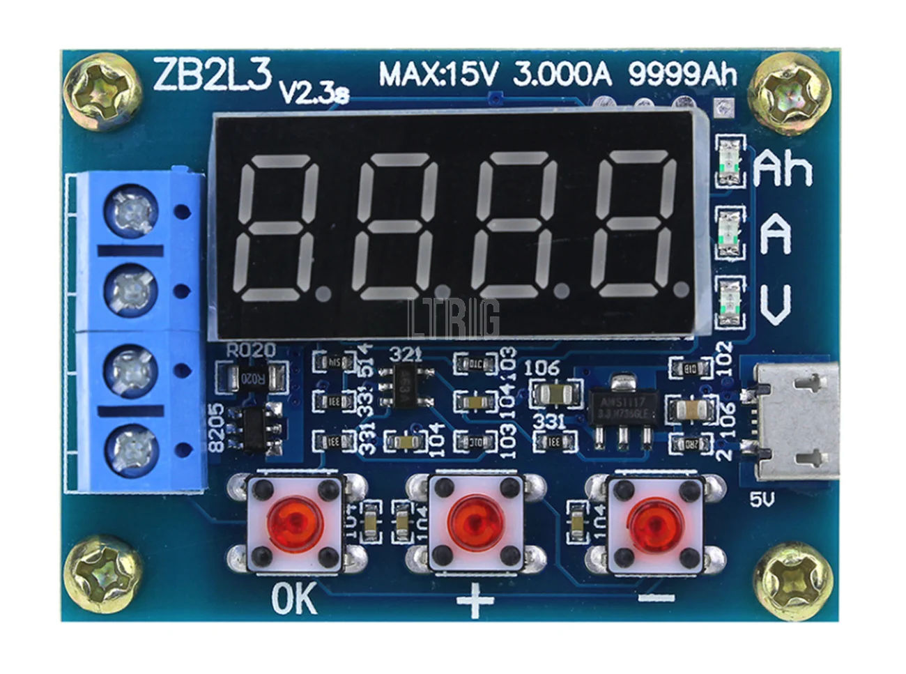 LTRIG custom 1Pcs18650 li-ion lithium battery capacity tester + lead-acid resistance battery capacity discharge meter tester