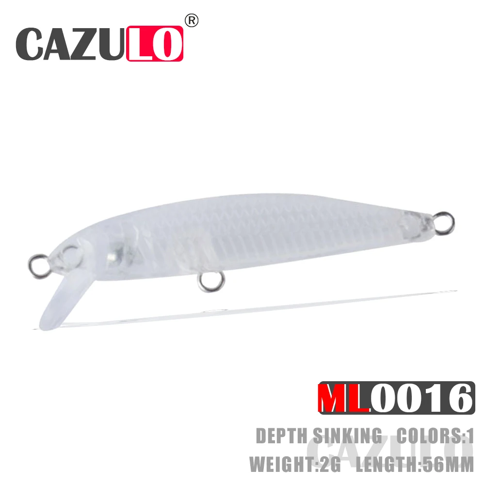 Fishing Accessories Unpainted Lure Minnow Isca Artificial 2g 5.6cm Sinking Diy Blank ABS Bait Articulos Peche A La Carpe Leurre