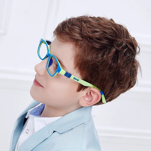 Imagen 2 del producto SECG-gafas ópticas para niños, montura TR90 de silicona, gafas protectoras flexibles para niños, gafas con dioptrías de goma