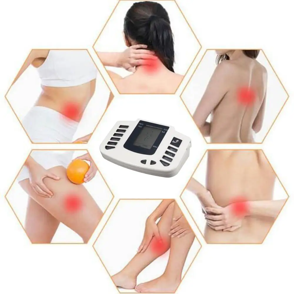 Tens EMS Acupuncture Pulse Massager Electro Stimulation Electric Muscle Stimulator Electrostimulator Physiotherapy Machine 16pad