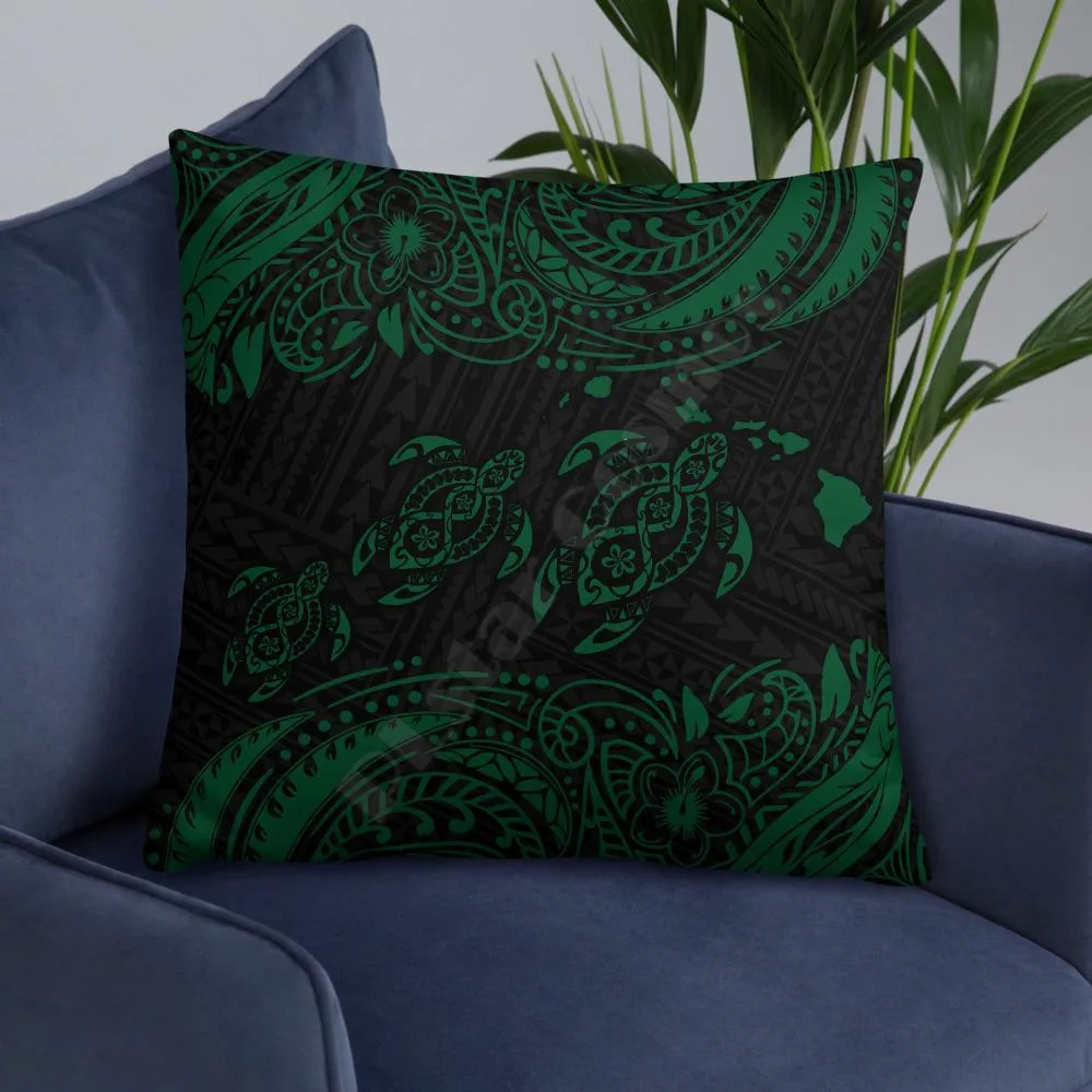 

Hawaii Polynesian Basic Pillow Green Sea Turtle Pillowcases Throw Pillow Cover Home Decoration