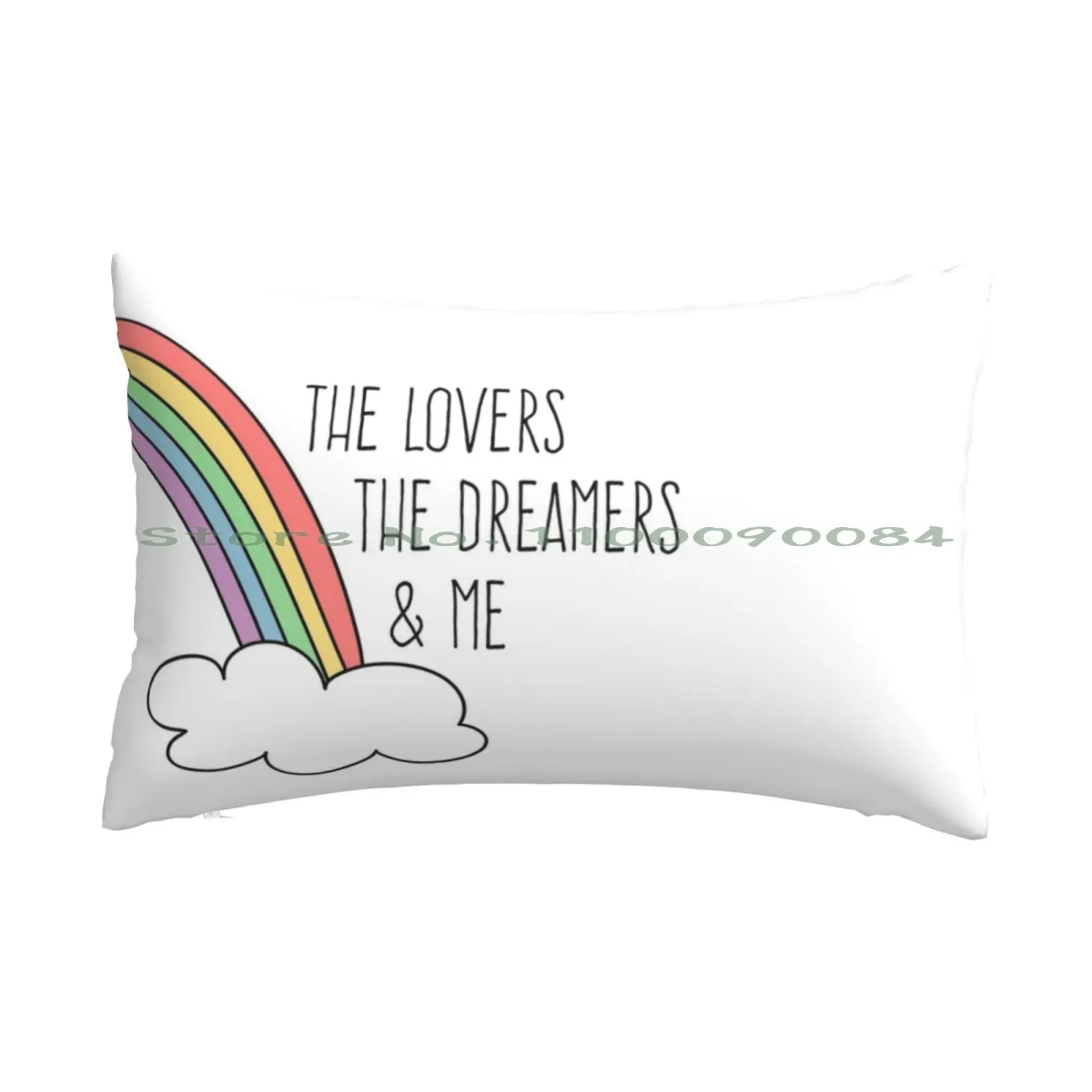 

Rainbow Connection ( Black Text ) Pillow Case 20x30 50*75 Sofa Bedroom The Frog Rainbow Connection The Ddreamers The Lovers The