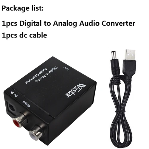 

Wiistar Digital to Analog Audio Converter Digital Optical Coaxial to Analog RCA Converter withe 3.5mm Audio