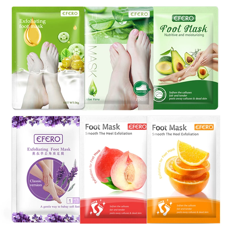 

6Pair Exfoliating Foot Mask Exfoliation for Feet Mask Skin Care Feet Dead Skin Removal Socks for Pedicure Sock Peeling Foot Mask