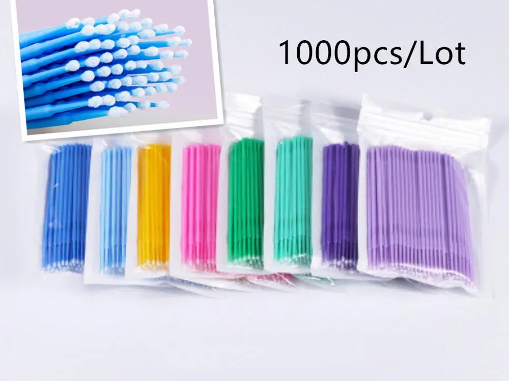 

1000PCS up paint micro brush tips auto mini head brush car parts head mini spray Car Applicator Stick