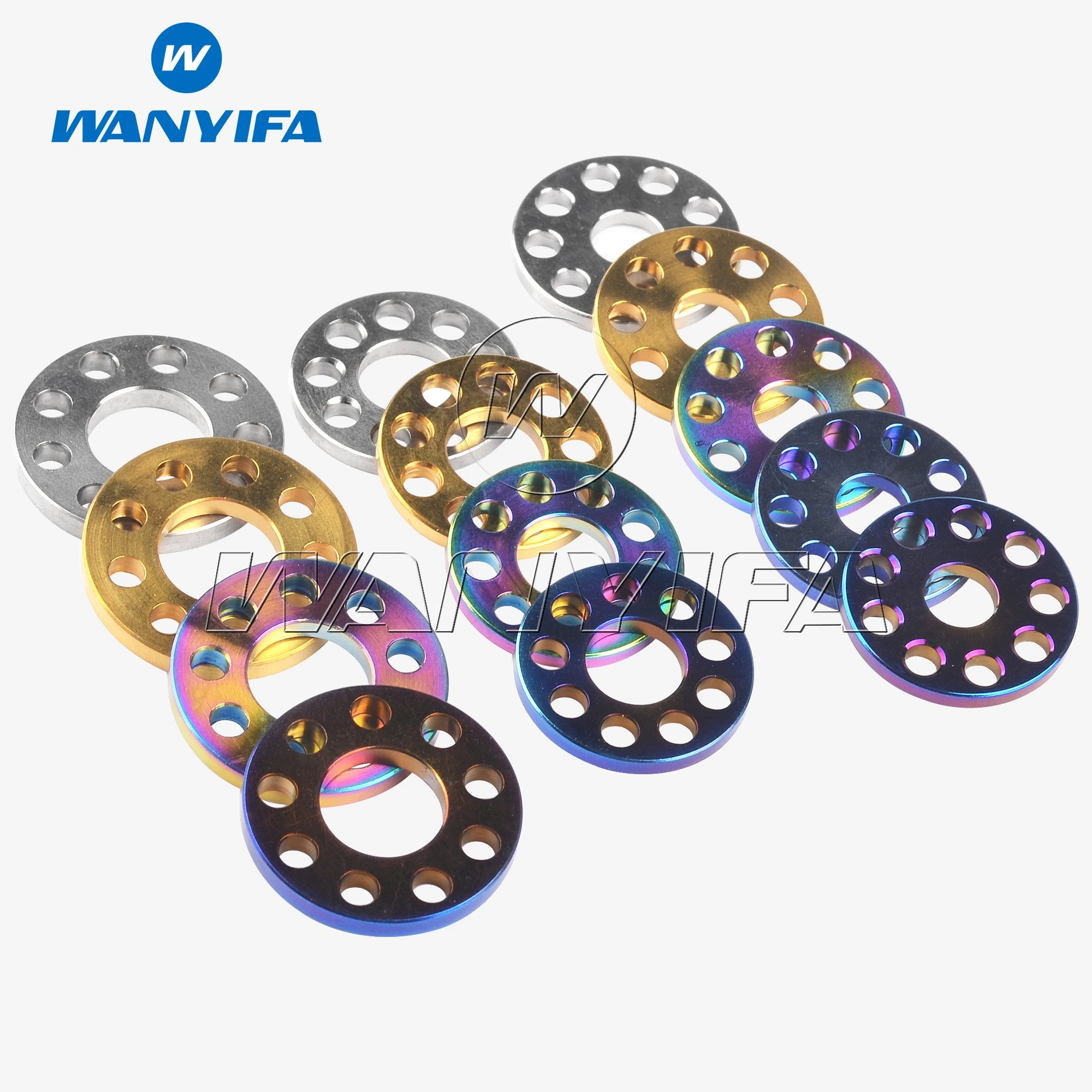 

Wanyifa Titanium Washer M6 M8 M10 Spacer Nine Hole Gaskets for Motorcycle Car