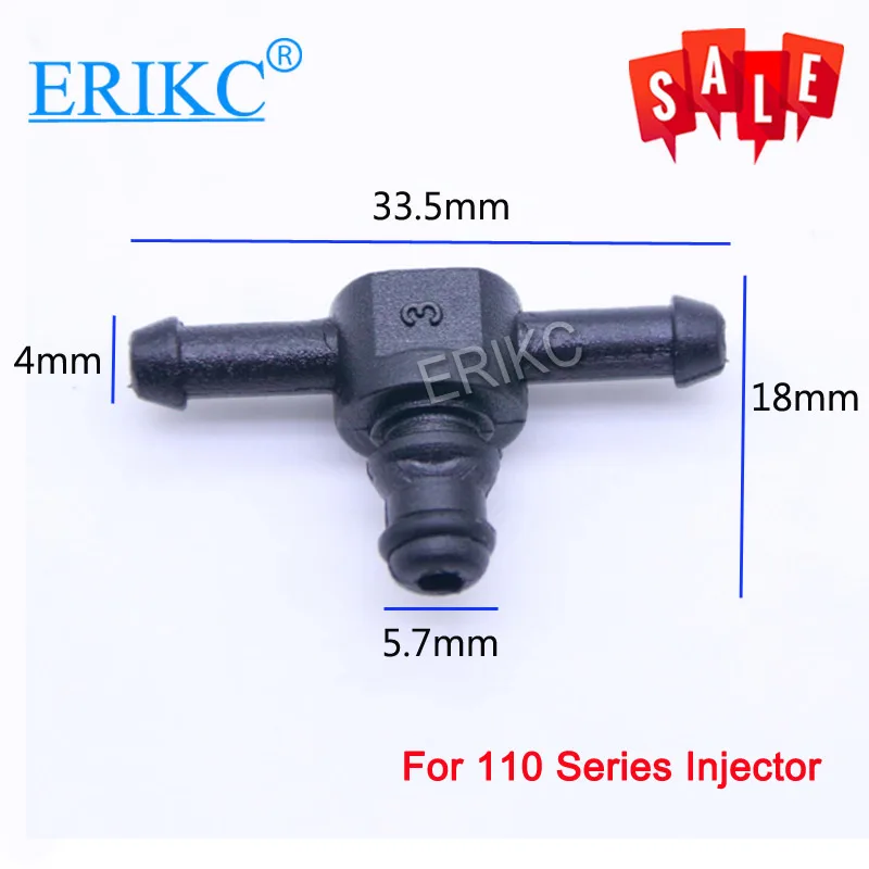 Common Rail Diesel Injector Return Oil Backflow Pipe Connector T Type Plastic Tee Joint Fitting for 0445 110 Injection