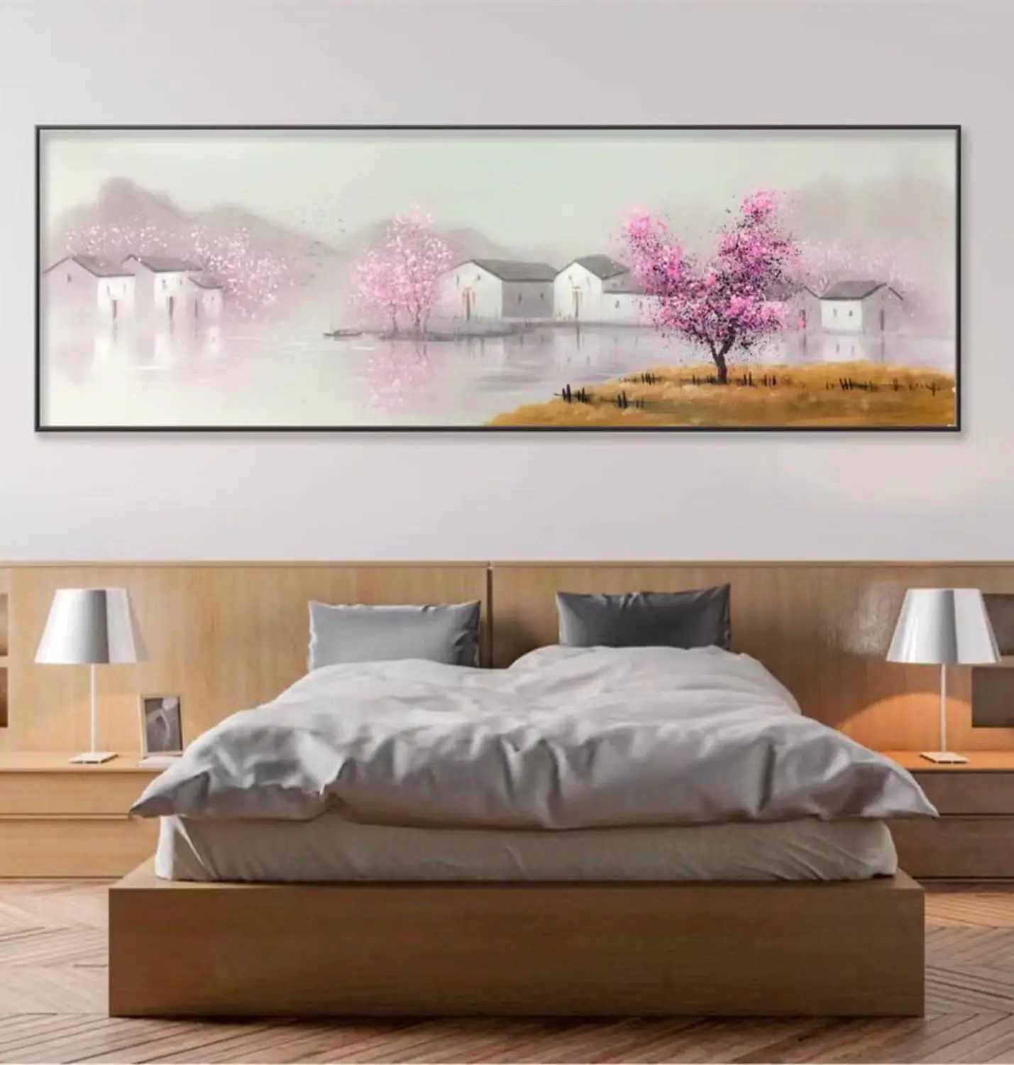 

100% Hand Painted Modern Chinese Landscape Oil Painting on Canvas Abstract Canvas Painting Wall art Picture for Home Decoration