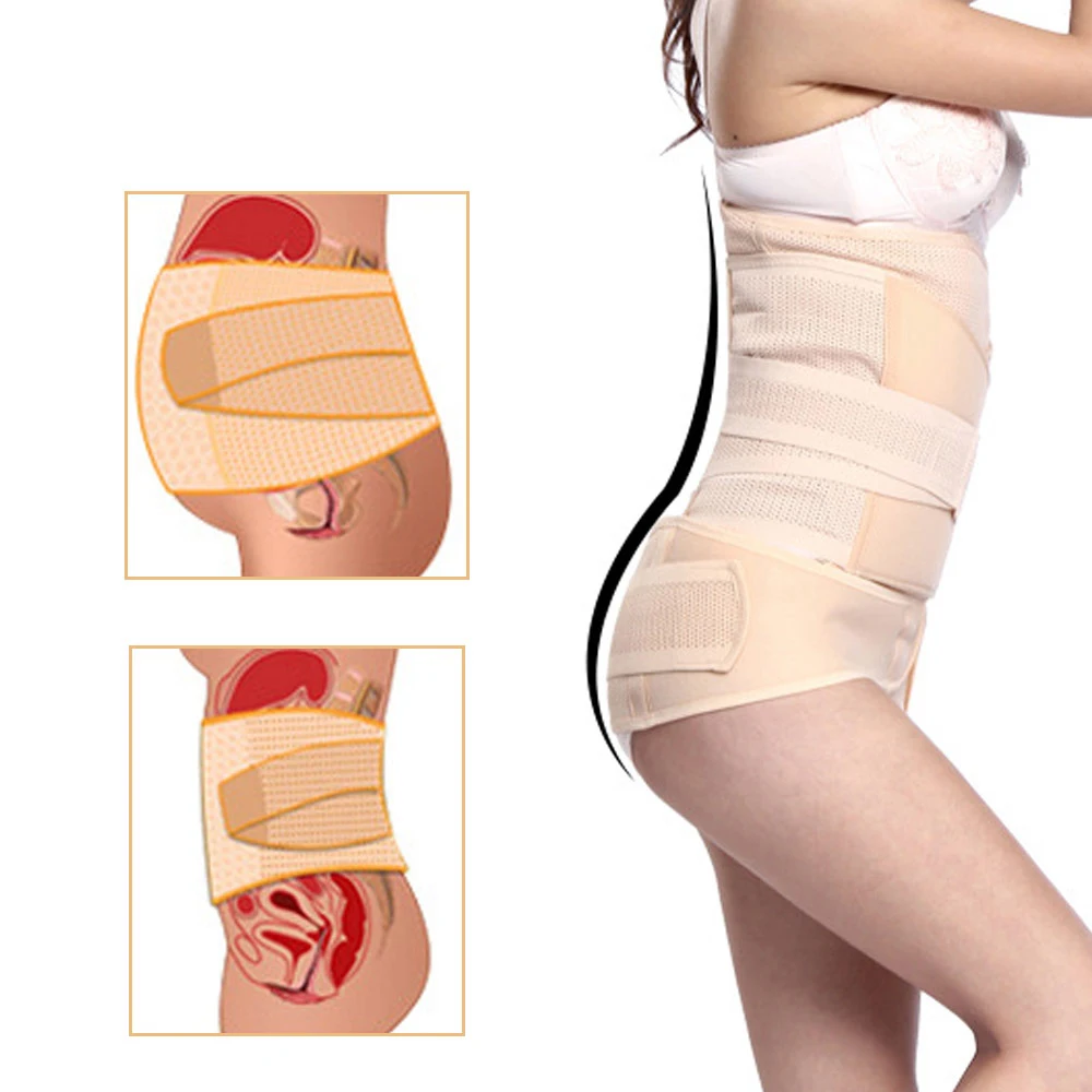 Cinturón para mujeres embarazadas, corsé de apoyo para vientre, embarazo, vendaje postparto, faja postnatal, 3 uds. por set