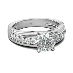 Szjinao Real 1 Carat Moissanite Ring For Women 100% 925 Sterling Silver Sparkling Lab Diamond Wedding Jewelery Female 2024 Trend
