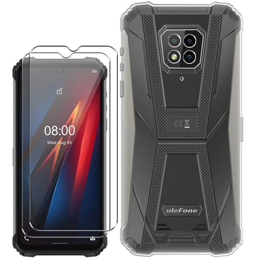 3-in-1 Glass+Silicone Cover For Ulefone Armor 8 Pro Case For Ulefone Armor 8 Tempered Glass Screen Protector For Ulefone Armor 8