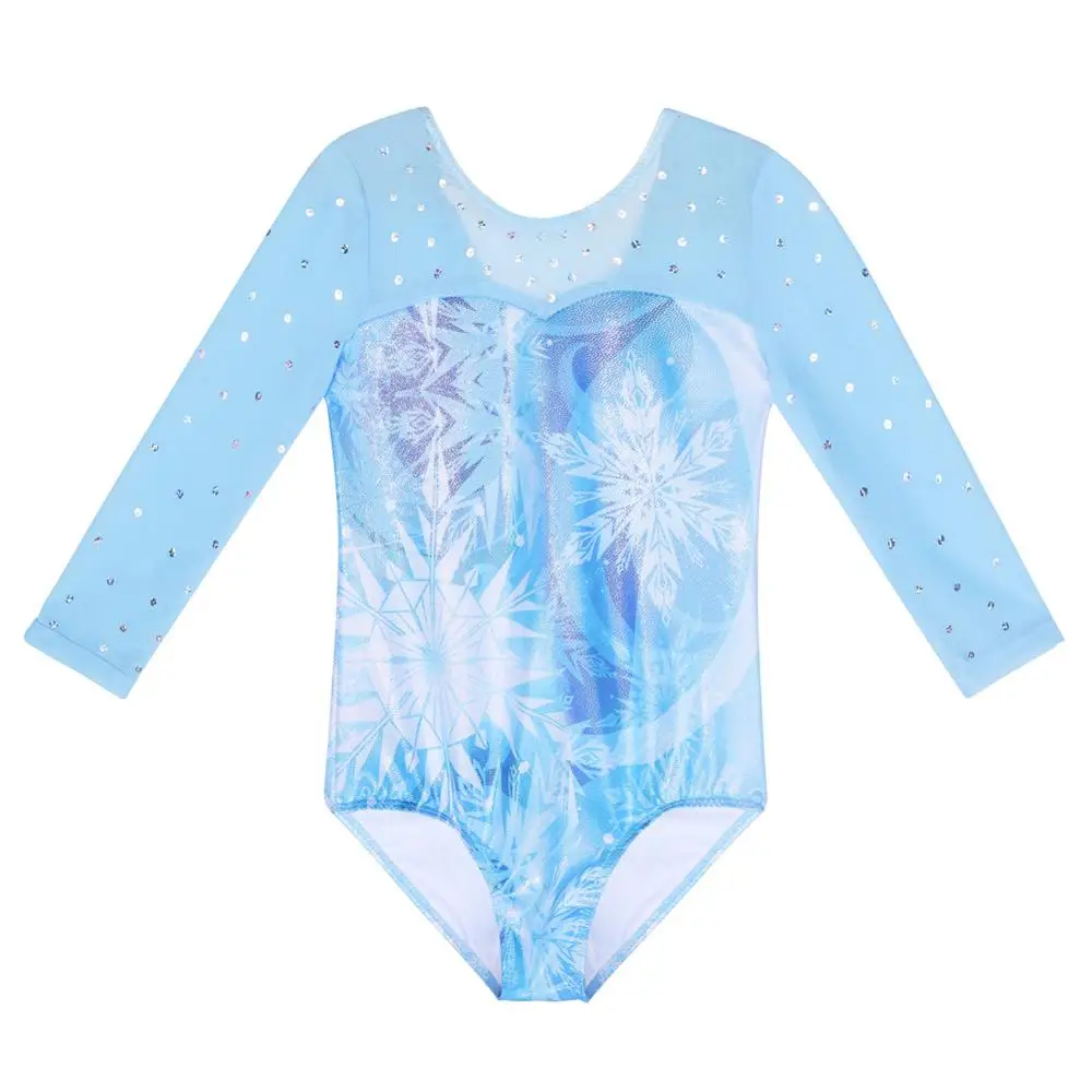 Baohulu Kid Bé Gái Ba Lê Leotard 7 Khu Phố Nữ Tay Vũ Leotard Tuyết Họa Tiết Vũ Bodysuit Balo Cho Bé Gái