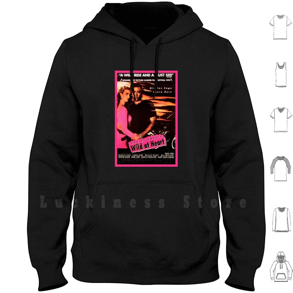 Wild At Heart-Nicholas Cage & Laura Dern Poster Hoodie Nicholas Cage Cage Cinema Film Movie Love Death