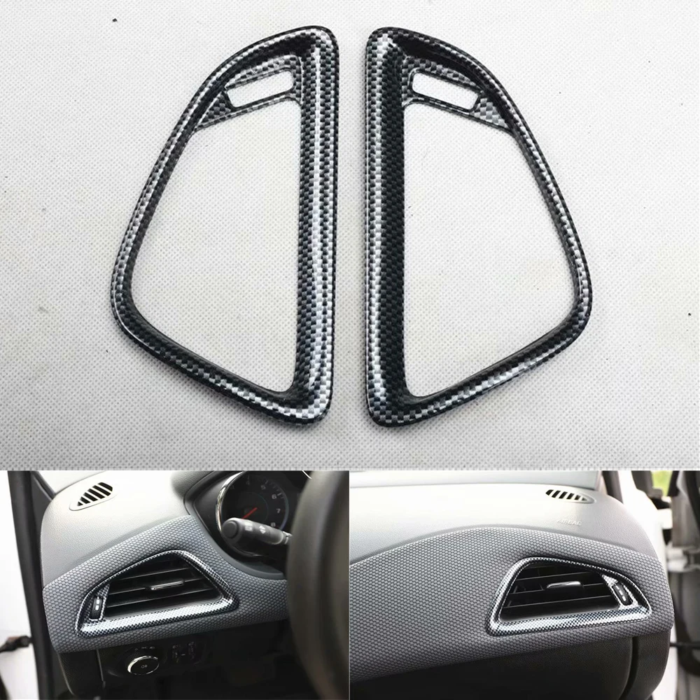 For Chevrolet Cruze 2015 2016 LHD Car Dashboard Side Air Vent Frame Trim Auto Styling Molding Accessories 2pcs