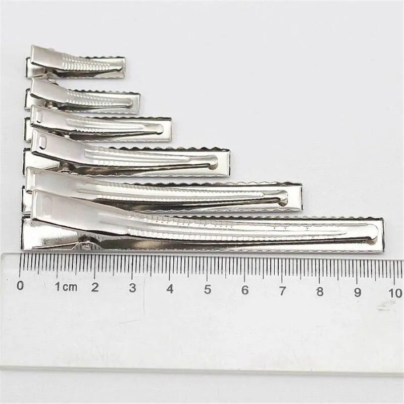 20pcs 40pcs Haarspeldjes 24mm-97mm Single Prong Alligator Haarspeld Tanden Blank Instelling Accessoires voor Sieraden Maken DIY Haar Clip