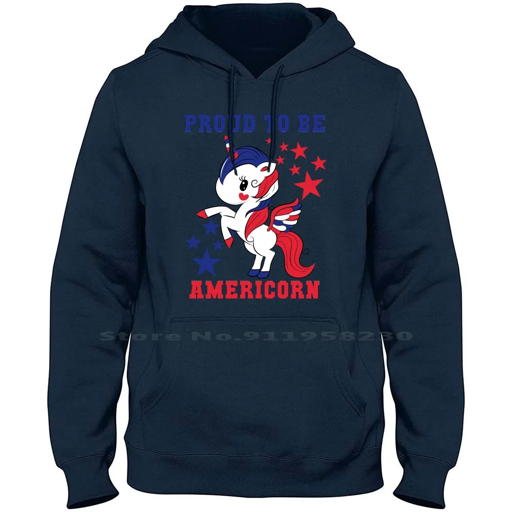 Proud To Be Americorn Hoodie Sweater Cotton Proud Grandpa Celebrate Grandpa Nation Proud Horse Rate Flag Eric Corn Pro To